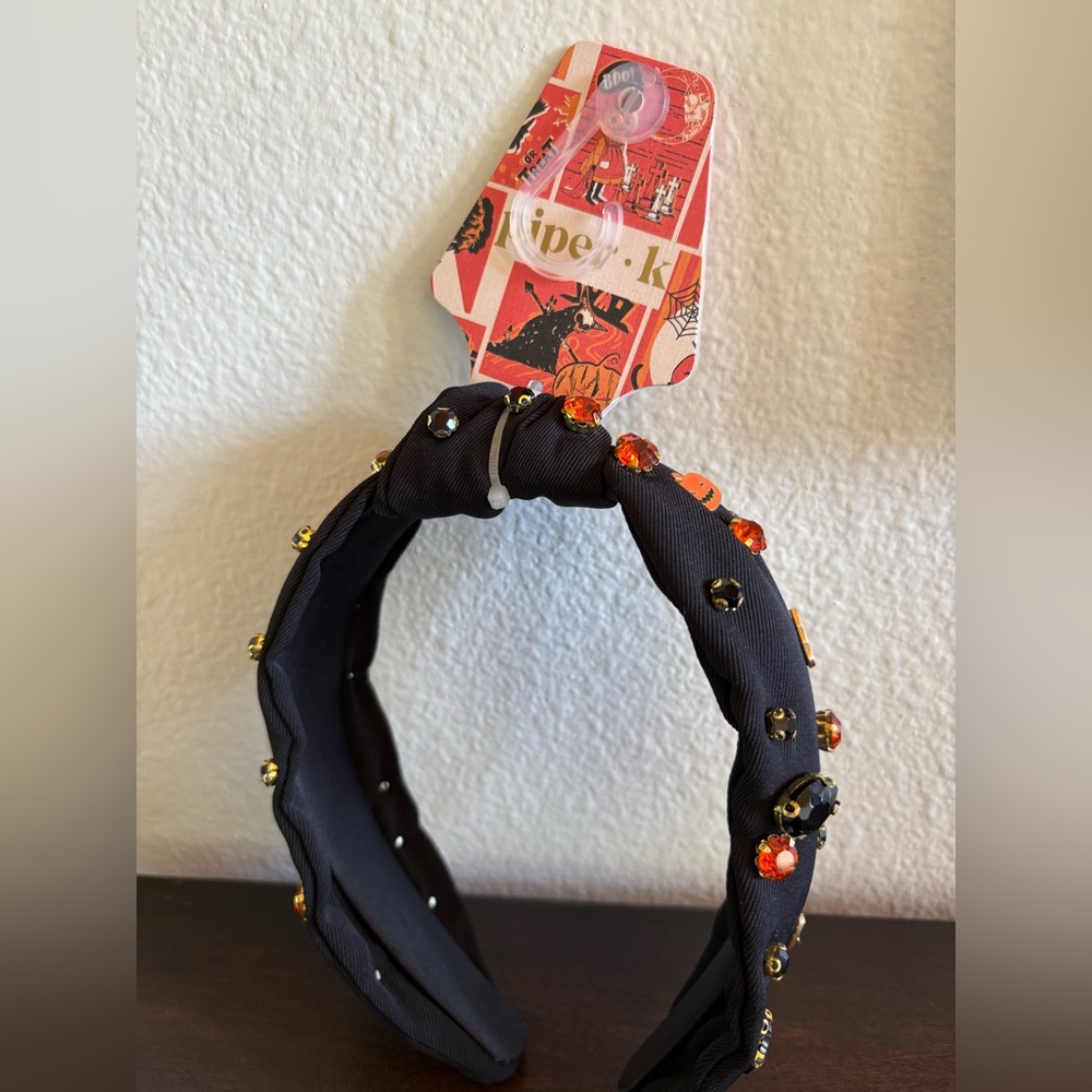 Black and Orange Quilted Hair Accessory